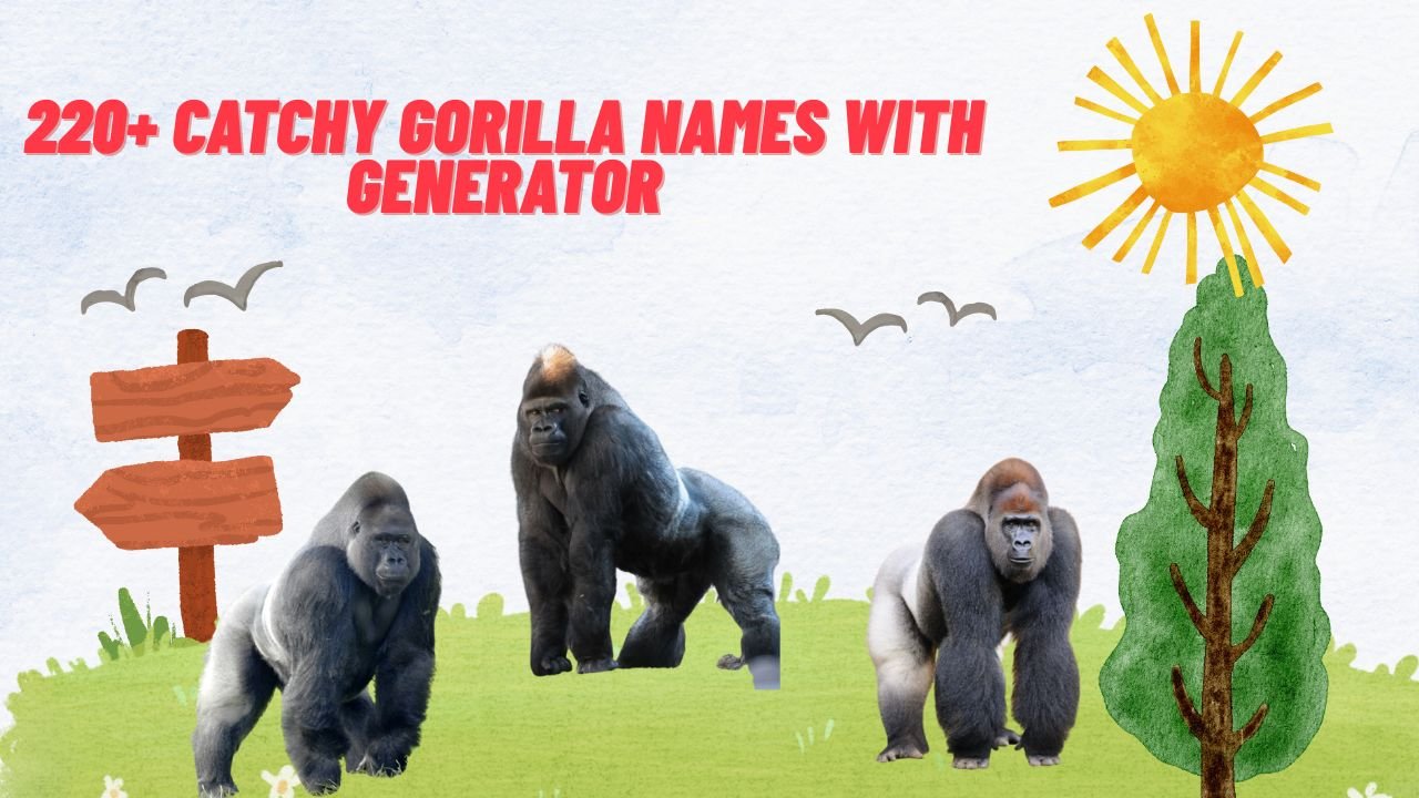 220+ Catchy Gorilla Names With Generator