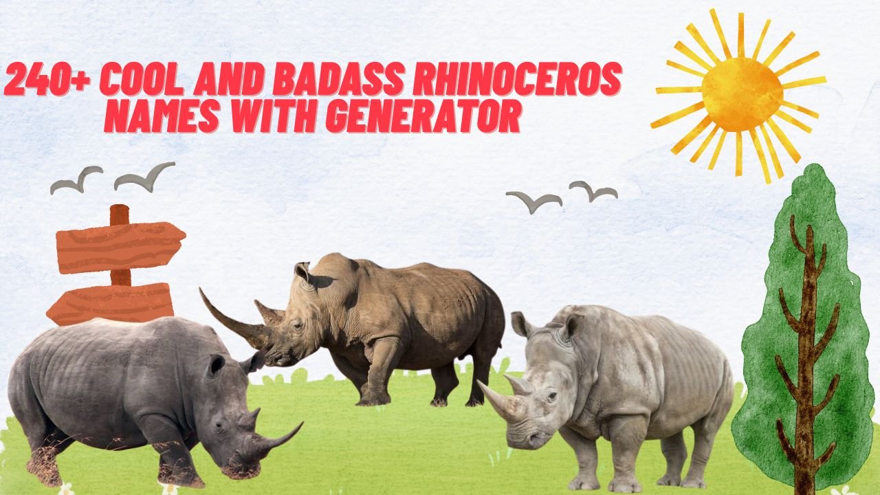 240+ Cool And Badass Rhinoceros Names With Generator